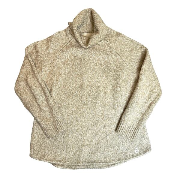 Michael Kors Turtleneck Sweater Women’s Large Tan Winter Warm Old Money Soft - Picture 1 of 13